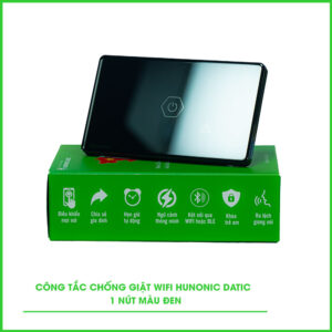 Công Tắc Chống Giật Wifi Hunonic Datic Màu Đen