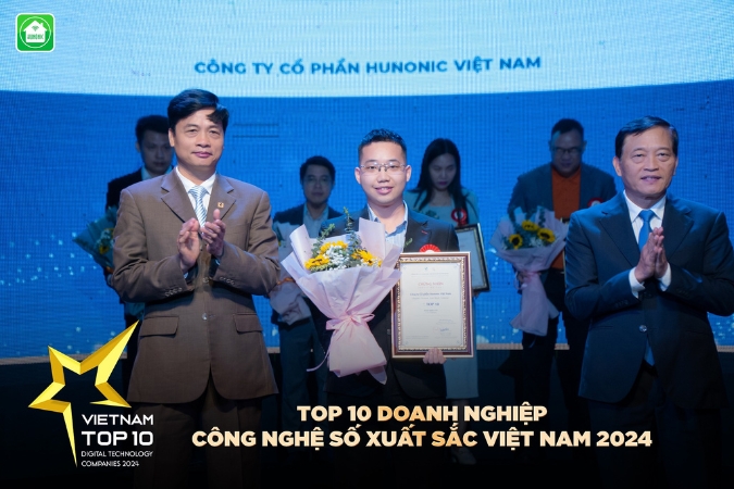 HUNONIC VIỆT NAM Nhận TOP 10 DOANH NGHIỆP CÔNG NGHỆ SỐ XUẤT SẮC VIỆT NAM 2024