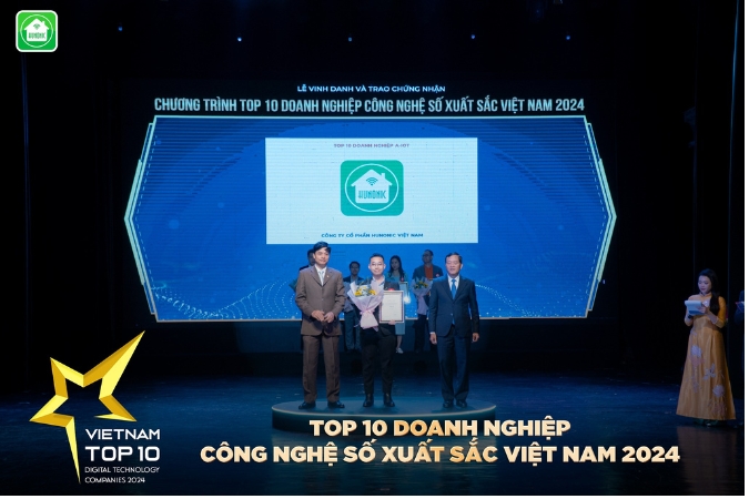 HUNONIC VIỆT NAM Nhận TOP 10 DOANH NGHIỆP CÔNG NGHỆ SỐ XUẤT SẮC VIỆT NAM 2024