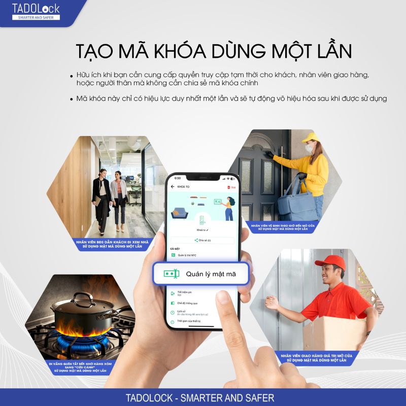 KHÓA THÔNG MINH TADOLock Cửa gỗ (Đen cao cấp) 25 tinh nang smartlock2