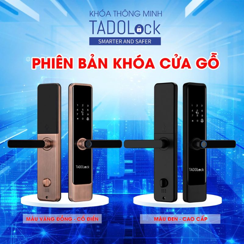KHÓA THÔNG MINH TADOLock Cửa gỗ (Đen cao cấp) 20 khoa thong minh01